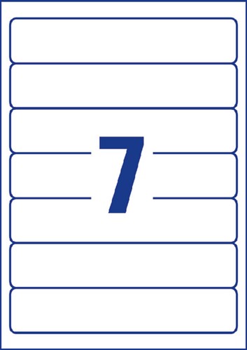 Rugetiket Avery smal 38x192mm zelfklevend wit-2