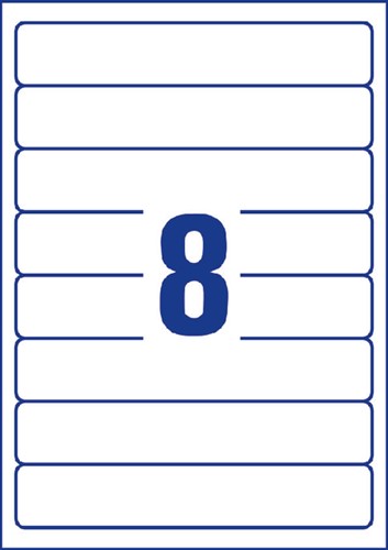 Rugetiket Avery smal 34x192mm zelfklevend wit 100 Vel-2