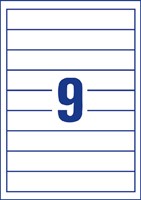 Rug-insteekkaart AZ smal 30x190mm wit 25 Vel-2