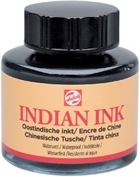 Oost Indische inkt Talens 30ml zwart 1 Stuk