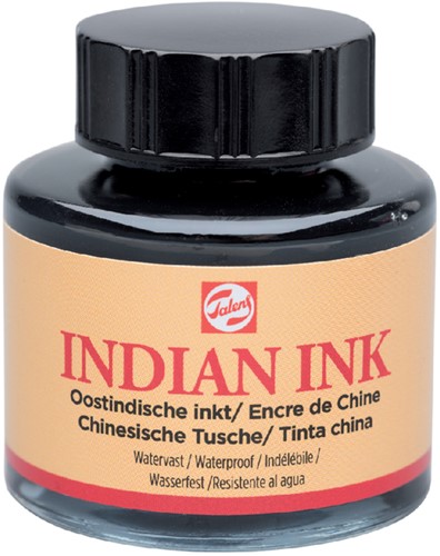 Oost Indische inkt Talens 30ml zwart 1 Stuk