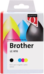 Inktcartridge Quantore Brother Lc-970 zw +3 kl 4 Stuk