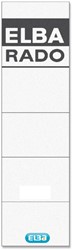 Rug insteekkaart Elba Rado breed 44x159mm wit 10st 10 Stuk
