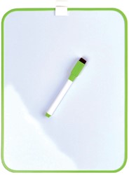 Whiteboard Desq 21.5x28cm + marker groen profiel 1 Stuk