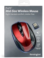 Muis Kensington pro fit draadloos rood 1 Stuk-3