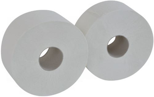 Toiletpapier Cleaninq T2 jumbo klein 12x170m wit 12 Rol