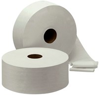 Toiletpapier Cleaninq T1 jumbo groot 6x380m wit 6 Rol