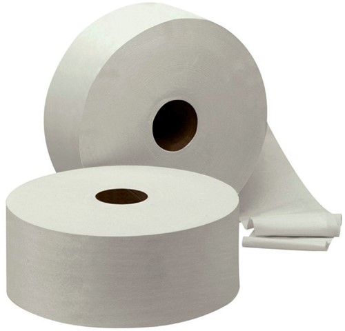Toiletpapier Cleaninq T1 jumbo groot 6x380m wit 6 Rol