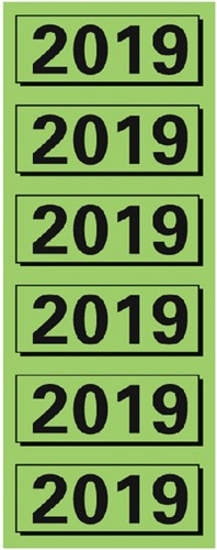 Rugetiket Elba 2019 57x25mm groen 120 stuks 120 Vel