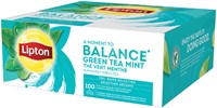 Thee Lipton Balance green tea mint 100x1.5gr 100 Stuk