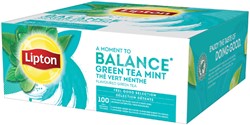 Thee Lipton Balance green tea mint 100x1.5gr 100 Stuk