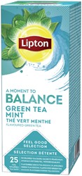 Thee Lipton Balance green tea mint 25x1.5gr 25 Stuk