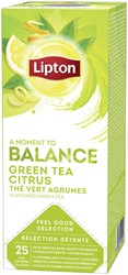 Thee Lipton Balance green tea citrus 25x1.5gr 25 Stuk