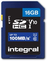 Geheugenkaart Integral SDHC V10 16GB 1 Stuk