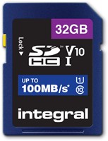 Geheugenkaart Integral SDHC V10 32GB 1 Stuk