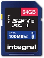Geheugenkaart Integral SDXC V10 64GB 1 Stuk
