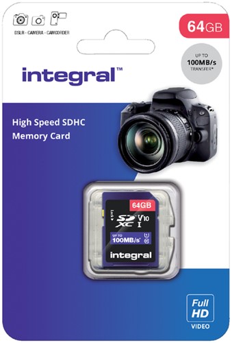 Geheugenkaart Integral SDXC V10 64GB 1 Stuk-2