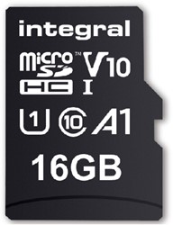 Geheugenkaart Integral microSDHC V10 16GB 1 Stuk