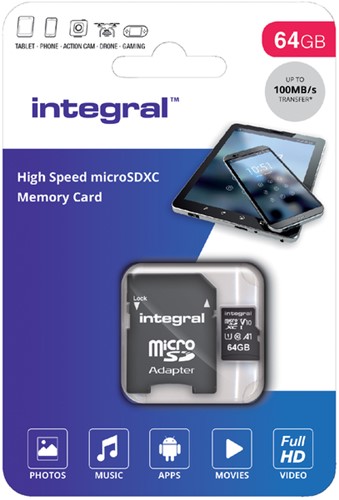 Geheugenkaart Integral microSDXC V10 64GB 1 Stuk-3