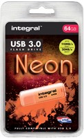 USB stick 3.0 Integral Neon USB-A 64GB oranje 1 Stuk-2