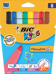 Kleurstift BicKids Visacolor XL assorti 8 Stuk