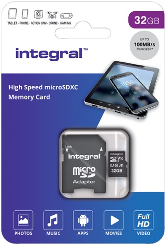 Geheugenkaart Integral microSDHC V10 32GB 1 Stuk-3
