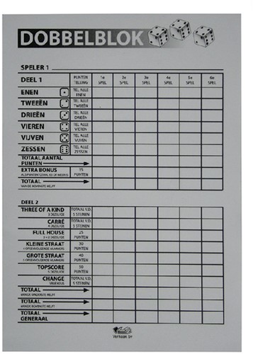 Dobbelblok Verhaak universeel 100 vel 1 Stuk