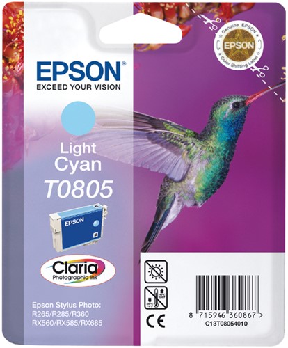 Inktcartridge Epson T0805 lichtblauw 1 Stuk