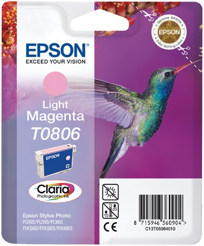 Inktcartridge Epson T0806 lichtrood 1 Stuk