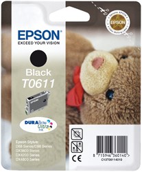 Inktcartridge Epson T0611 zwart 1 Stuk