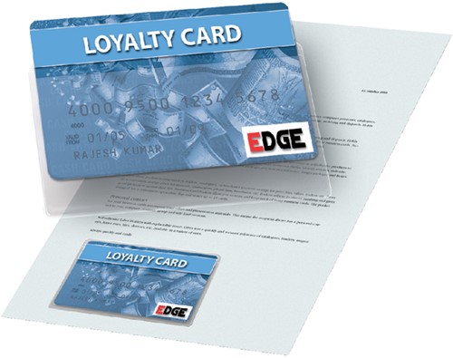 Visitekrt Djois 105x60mm zelfkl bovenkant tr 100st 100 Stuk