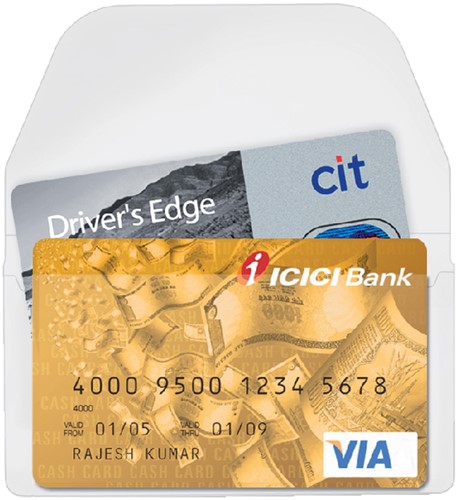 Visitekrt Djois 105x60mm zelfkl sluiting tr 10st 10 Stuk-2