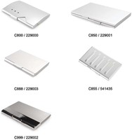 Visitekaartdoos 2vaks mat aluminium 1 Stuk-2