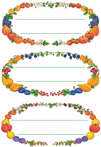 Etiket HERMA 3598 keuken vruchtenkrans 4 Vel
