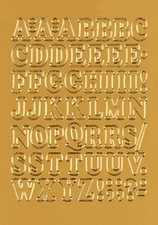 Etiket HERMA 4183 12mm letters A-Z goudfolie 50st 1 Vel