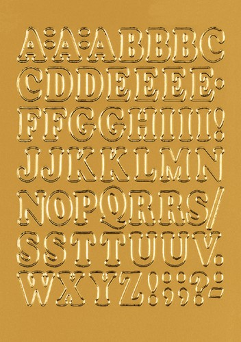Etiket HERMA 4183 12mm letters A-Z goudfolie 50st 1 Vel