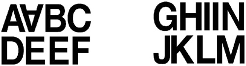 Etiket HERMA 4187 33mm letters A-N zwart 16stuks 2 Vel