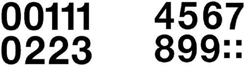 Etiket HERMA 4189 33mm getallen 0-9 zwart 16stuks 2 Vel