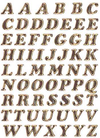 Etiket HERMA 4192 8mm letters A-Z goudfolie 61st 1 Vel