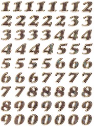 Etiket HERMA 4193 8mm getallen 0-9 goudfolie 64st 1 Vel