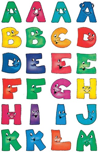 Etiket HERMA 4194 28mm letters a-z gezichten 48st 2 Vel