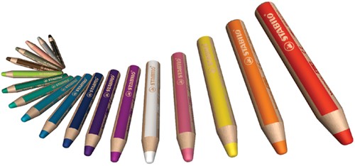 Kleurpotlood STABILO 880 woody 3 in 1 Arty 10st 10 Stuk-2