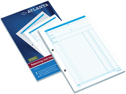 Rekeningblok Djois Atl A4 50x2vel met carbon 1 Stuk