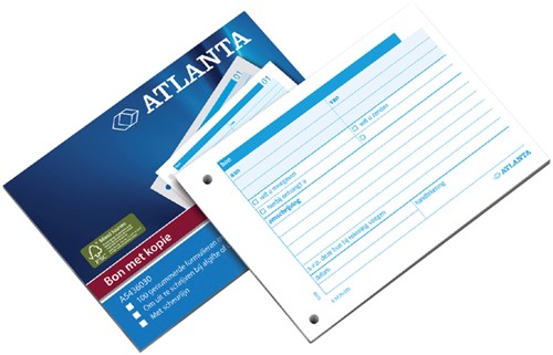 Bonboekje Djois Atl met 2 kopieën carbon A6 wt 1 Stuk