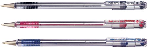 Balpen Pentel BK77 fijn rood 1 Stuk-2