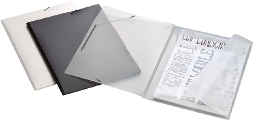 Elastomap Djois college file A4 3 klepppen PP zw 1 Stuk-2