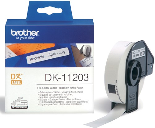 Etiket Brother DK11203 naamkaart ordner 17x87mm 300 Stuk