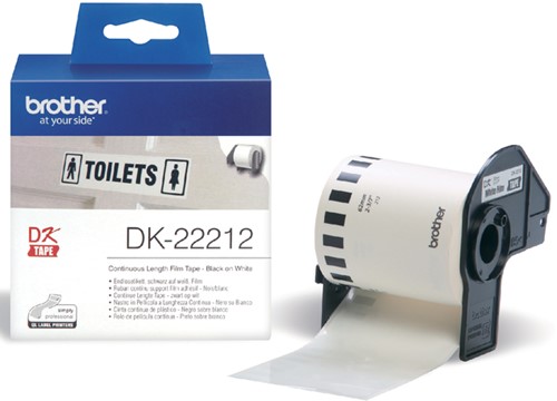 Etiket Brother DK22212 doorlopend 62mm 15m wit 15 Meter