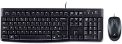 Toetsenbord Logitech MK120 Qwerty muis USB zwart 1 Stuk