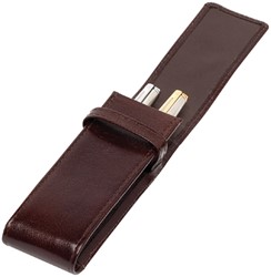 Pennenetui 322 buffelleer 2dlg bruin 1 Stuk